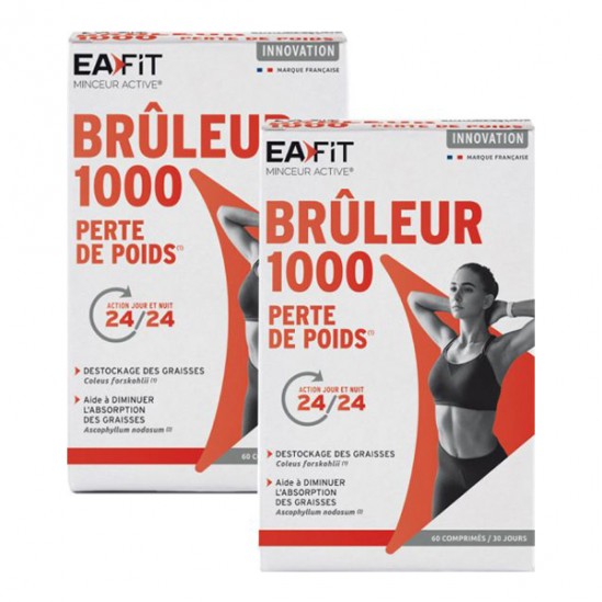 Eafit Brûleur 1000 perte de poids lot de 2 x 60 comprimés