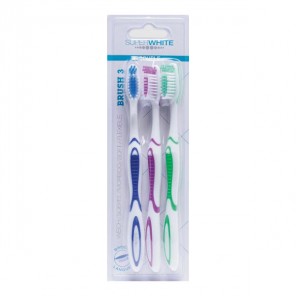 SuperWhite brosse à dents lot de 3 pack family