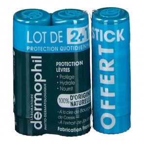 Dermophil protection lèvres desséchées lot de 3x4gr