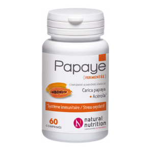 Natural Nutrition Papaye fermentée 60 comprimés