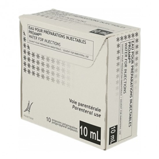 Aguettant eau pour préparations injectables 10 ampoules 10ml