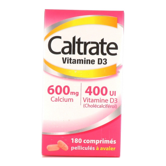 Caltrate vitamine D3 600 mg/400 UI 180 comprimés