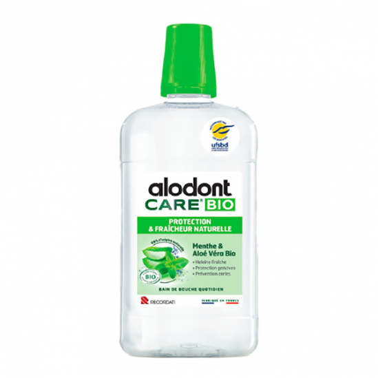 Alodont care bio bain de bouche quotidien menthe & aloé vera 500ml