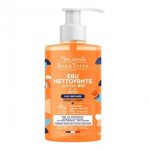 Beauterra eau nettoyante bébé bio sans parfum 750ml