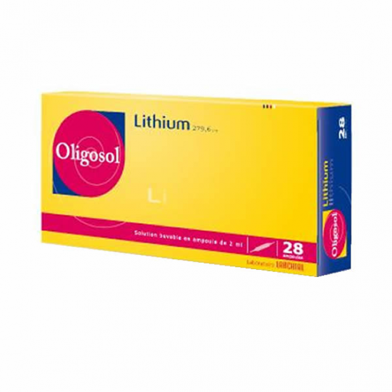 Oligosol Lithium solution buvable 28 ampoules 2ml