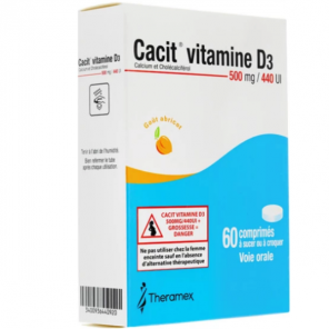 Cacit Vitamine D3 500mg/440UI 60 comprimés