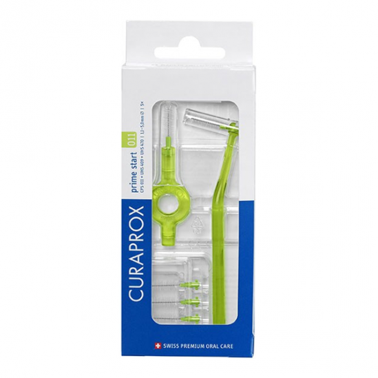 Curaprox CPS 011 Prime start 5 brossettes interdentaires + manche