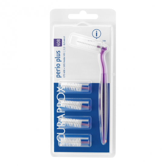 Curaprox CPS 408 Perio plus 5 brossettes interdentaires + manche
