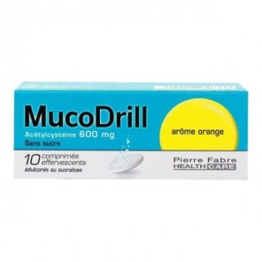 Mucodrill 600mg sans sucre 10 comprimés