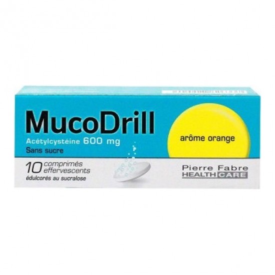 Mucodrill 600mg sans sucre 10 comprimés
