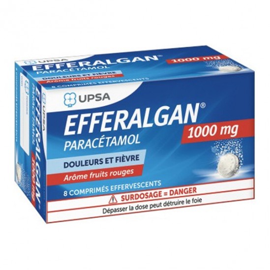 Efferalgan 1000mg fruits rouges 8 comprimés
