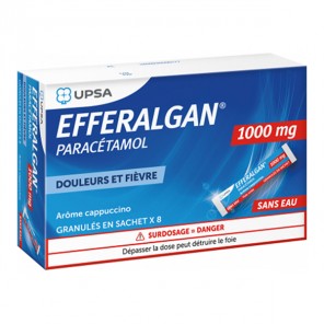 UPSA efferalgan paracétamol 1000mg 8 sachets granulés