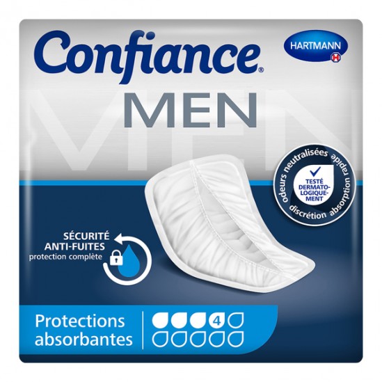 Paul Hartmann Confiance Men protection anatomique 4 gouttes 14 sachets