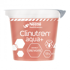 Clinutren Agua + eau gélifiée grenadine 4 coupelles 125gr