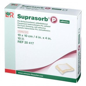 Suprasorb P adhésif hydrocellulaire 10 x 10cm boîte de 10