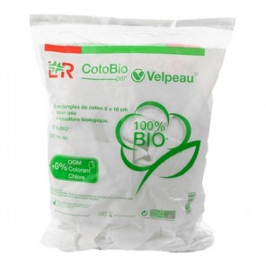 Lohmann Velpeau Cotobio 8 x 10cm 16 sachets de 180 rectangles de coton