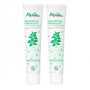 Melvita dentifrice haleine fraiche lot de 2 x 75ml