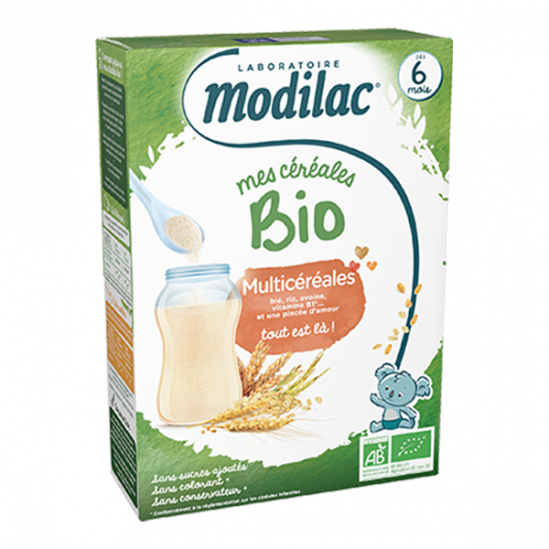 Modilac Mes Céréales bio multicéréales dès 6 mois 250gr
