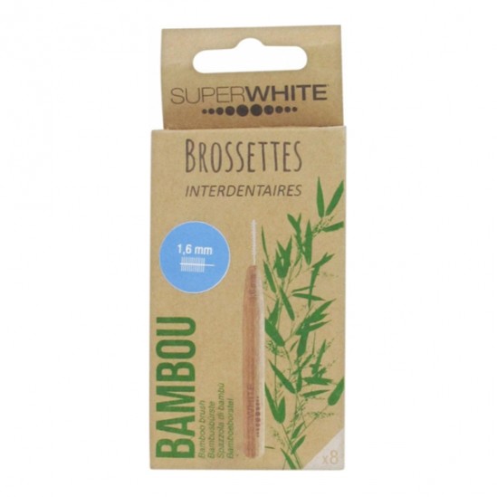Superwhite 8 Brossettes Interdentaires en Bambou 8 x 1,6mm