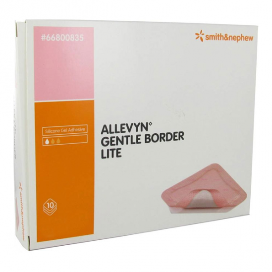 Allevyn Gentle border Lite pansements 8x8,4cm boîte de 10