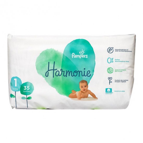 Pampers Harmonie 2-5kg 35 couches taille 1