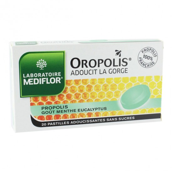 Oropolis Propolis Orange 20 pastilles adoucissantes sans sucres