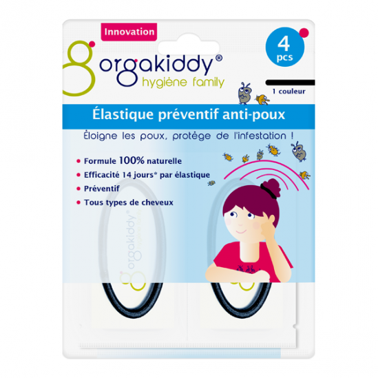 Orgakiddy 4 élastiques préventifs anti-poux