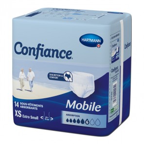 Paul Hartmann Confiance Mobile slip absorbant 6 gouttes XS 14 sachets