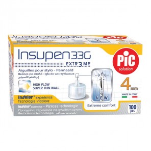 Insupen aiguille pour stylo à insuline 33G - 0,20mmx4mm 100 pièces