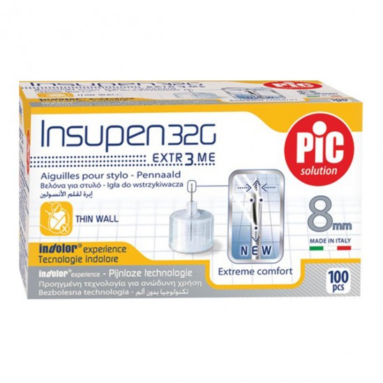 Insupen aiguille pour stylo à insuline 33G - 0,20mmx4mm 100 pièces