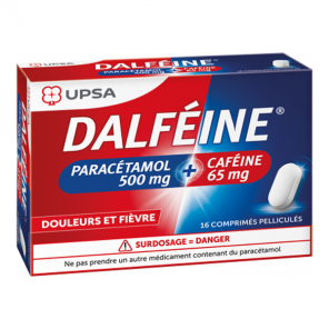 Dalféine Paracétamol 500mg + Caféine 65mg 16 comprimés