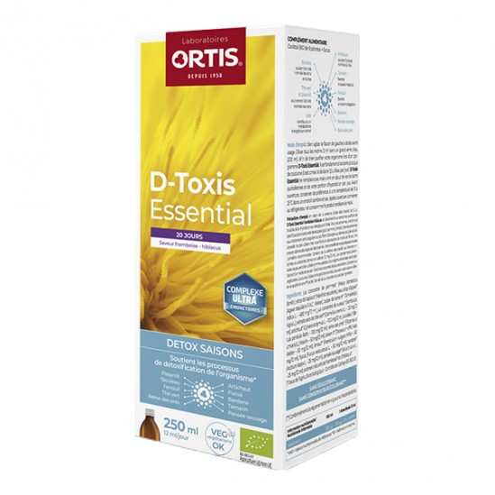 Ortis D-Toxis Essential detox framboise hibiscus 250ml