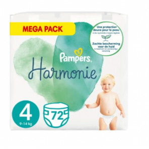 Pampers Harmonie 72 Couches taille 4 (9 -14kg)