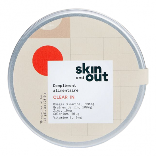 Skin&Out Clean In complément alimentaire stop-boutons 60 gélules