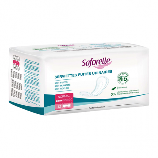 Saforelle 20 serviettes fuites urinaires mini