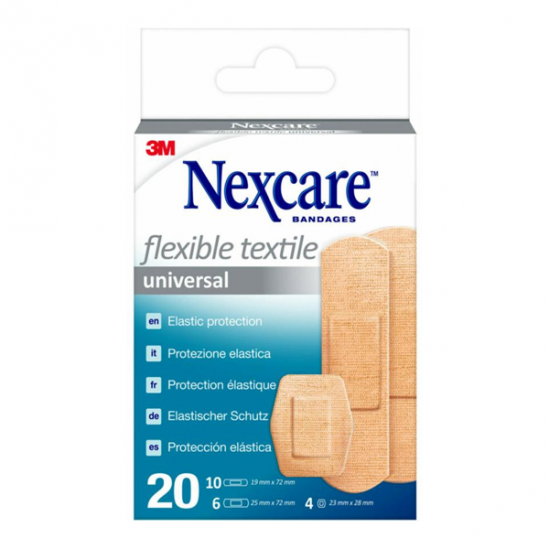 3M Nexcare flexible textile universal 20 pansements