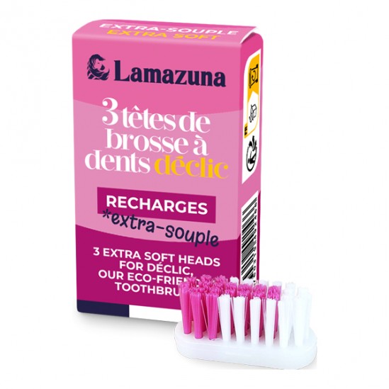 Lamazuna recharge 3 têtes de brosse à dents
