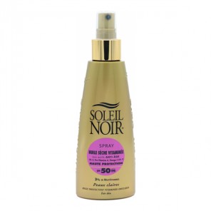 Soleil Noir Spray huile sèche vitaminée Spf50 peaux claires 150ml