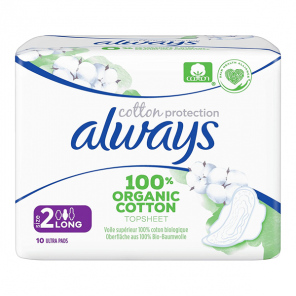 Always Cotton Protection 10 serviettes hygiéniques taille 2 long