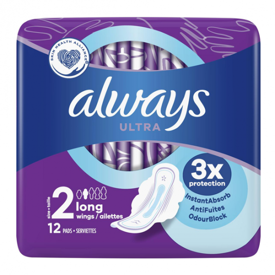 Always Ultra Long 12 serviettes taille 2