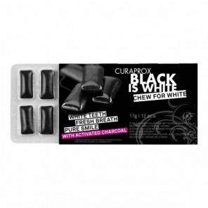 Curaprox Black is white gomme à mâcher 12 pièces