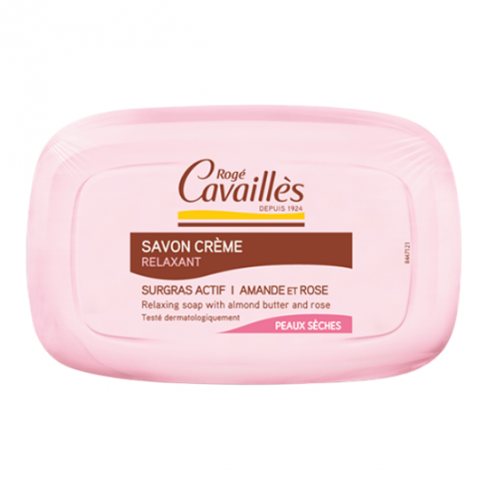 Rogé Cavaillès savon crème Relaxant Amande et Rose 115gr