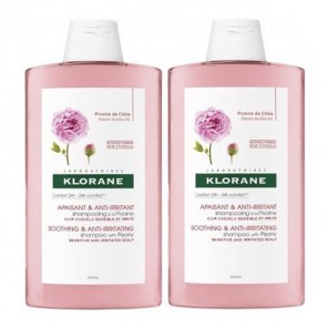Klorane shampooing à la Pivoine bio lot de 2 x 400ml