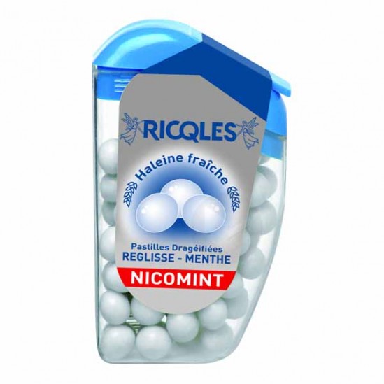 Ricqlès Nicomint haleine fraîche Réglisse - Menthe 18gr