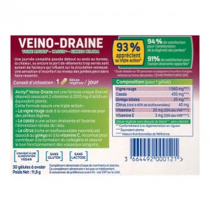 Alvityl veinodraine 3x boites de 30 comprimés
