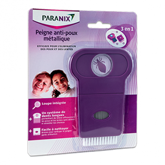 Paranix peigne anti-poux métallique 3 en 1