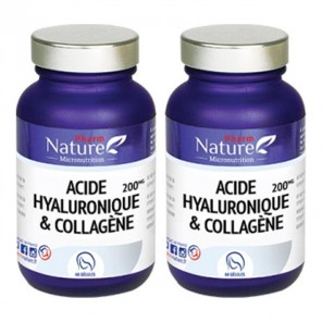 Pharm Nature Acide hyaluronique & collagène lot de 2x60 gélules