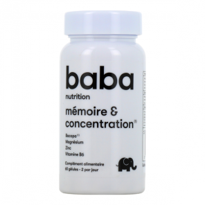 Baba Nutrition Mémoire & Concentration 60 gélules