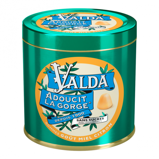 Valda Gommes goût miel citron sans sucre 140gr