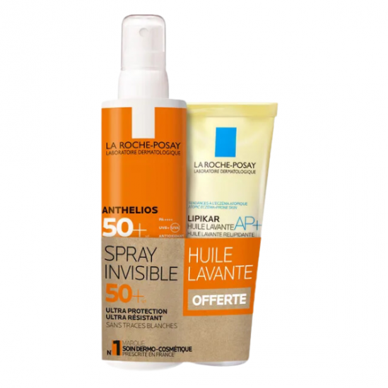 La Roche-Posay Anthelios SPF50+  200ml + Lipikar Huile lavante offerte 100ml